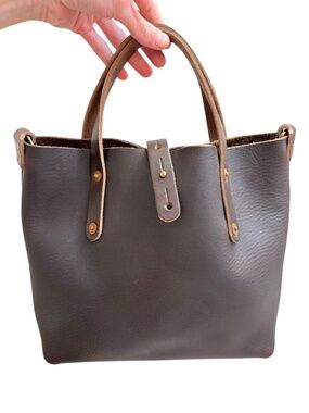 Go forth leather goods Avery tote bag brown leather